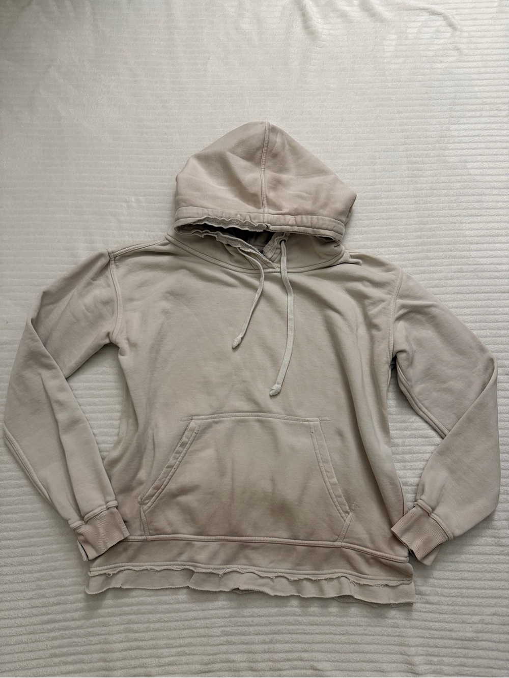 We The Free Beige Hooded Sweatshirt